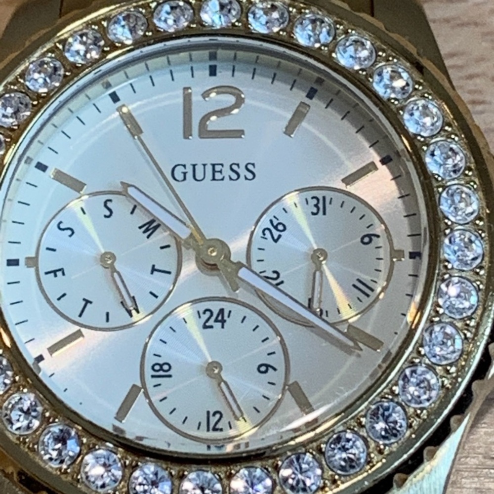 Guess Crystal Bezel Multi Function Waterpro Watch - image 6